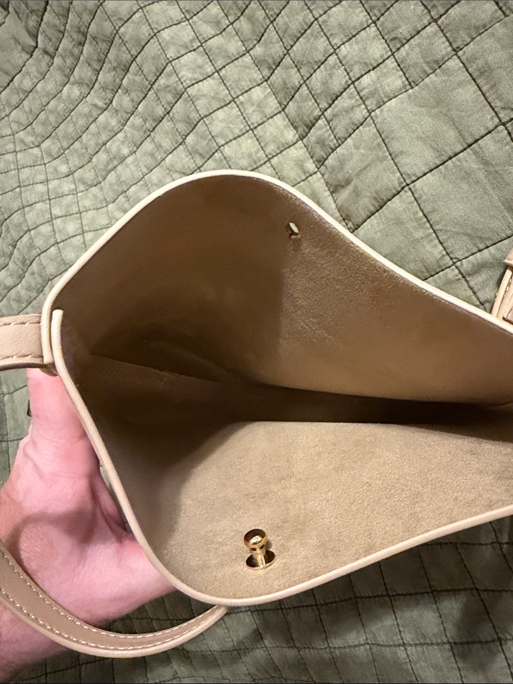 SAMARA Blush Pink Pebble Leather Crossbody Bag - Picture 10 of 10